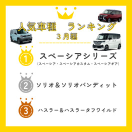 人気車種ランキング！！！　～３月編～